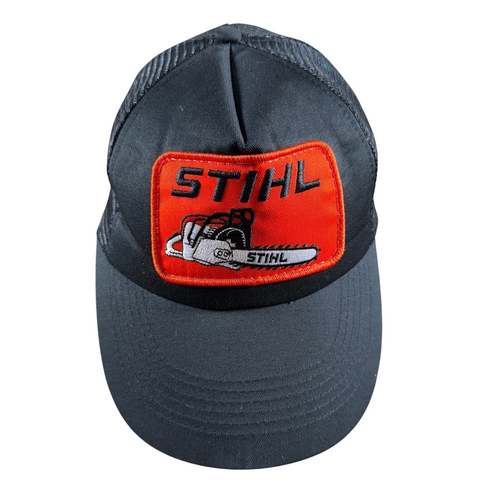 Stihl Outfitters Apparel Chainsaws Snapback Hat Black Trucker Foam Cap Big Patch